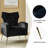 Consolata 37" H Velvet Wingback Chair with Button Tufting and Metal Legs-1272440849
