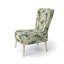 Chaise d'appoint rembourrée bohémienne et éclectique Green And White