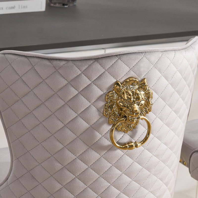 Fredez Swivel Upholstered Adjustable Height Counter Stool, Gray, Gold