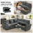 George 83" Upholstered Corduroy L Shape Modular Sectional Sleeper Sofa with Pull Out Bed and USB Charging-718571164