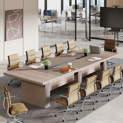 Table de conférence moderne et ergonomique pour espaces de travail collaboratifs