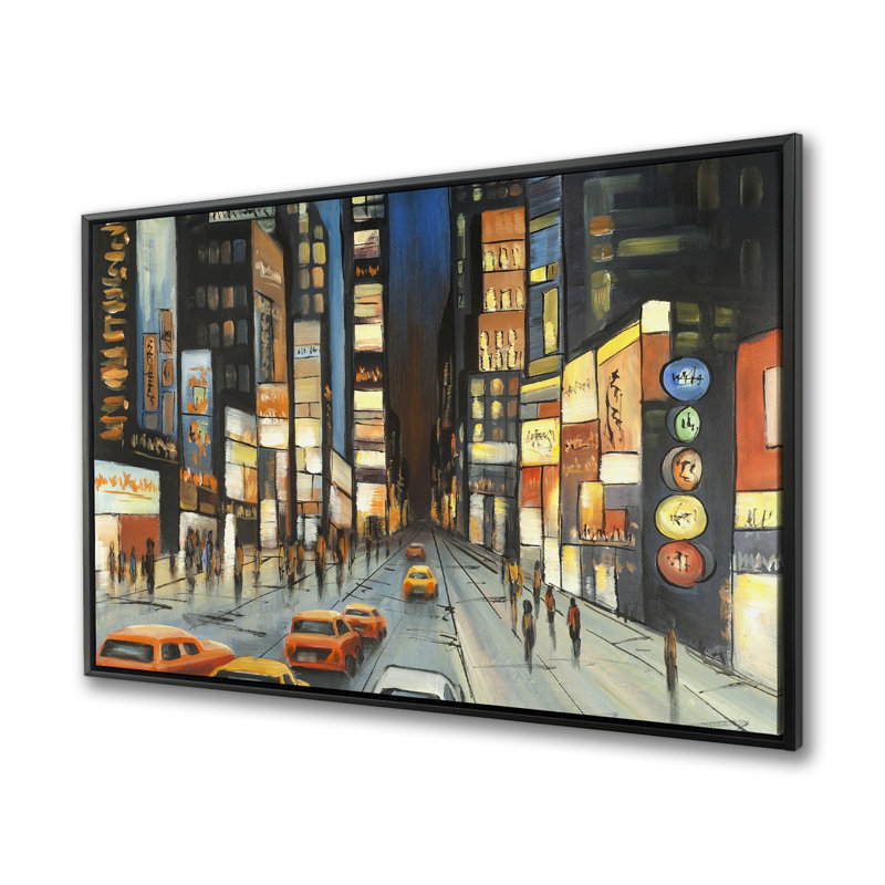 View on Times Square - Décoration de salon en toile encadrée