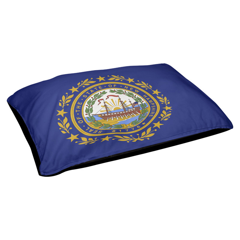 Coussin stylisé new hampshire flag Burien, L 32,5 po x l 42,5 po, Noir