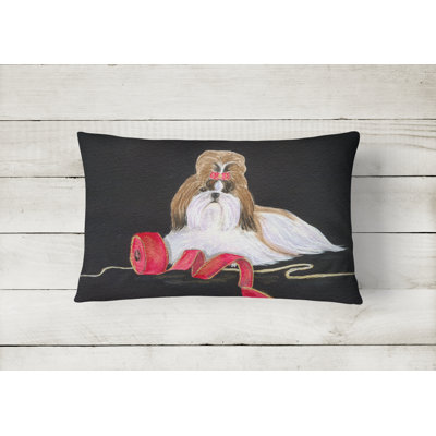 Shih Tzu Outdoor Reversible Throw Pillow