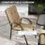 Roseland 7 Pieces Garden Dining Set Outdoor Square Dining Table Beige