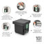 Bac de recyclage en plastique à double compartiment Sort & Go, 2,6 + 2,6 + 5,3 gallons