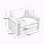 Fauteuil en velours côtelé 2 pièces-103301805