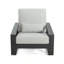 Ensemble de 2 chaises longues d'extérieur et d'intérieur en aluminium avec structure au fini noir et coussin gris-883079938-883079939