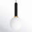 Romania 1-Light Pendant in Black/Brass-1829295079