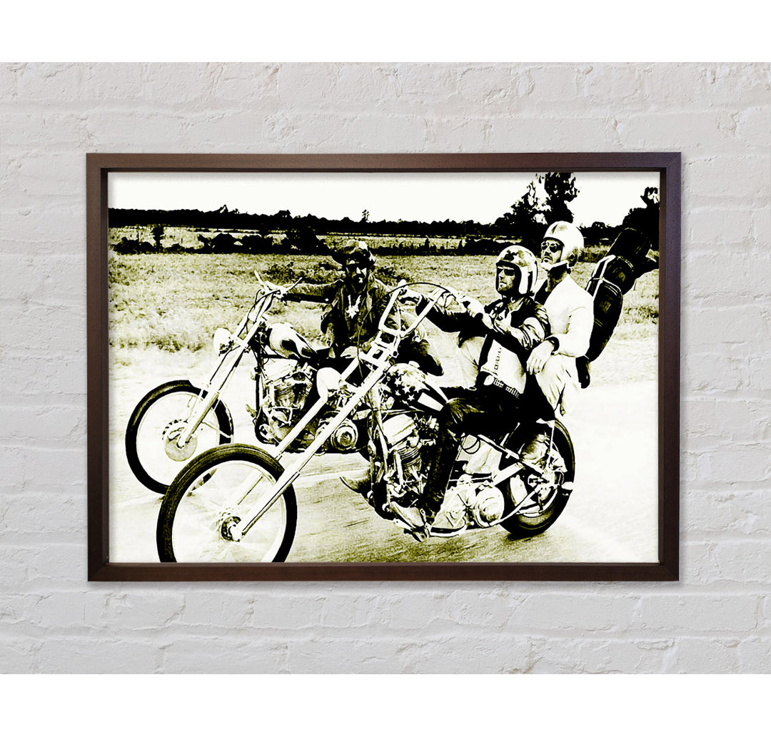 Easy Rider Sepia Gerahmter Druck