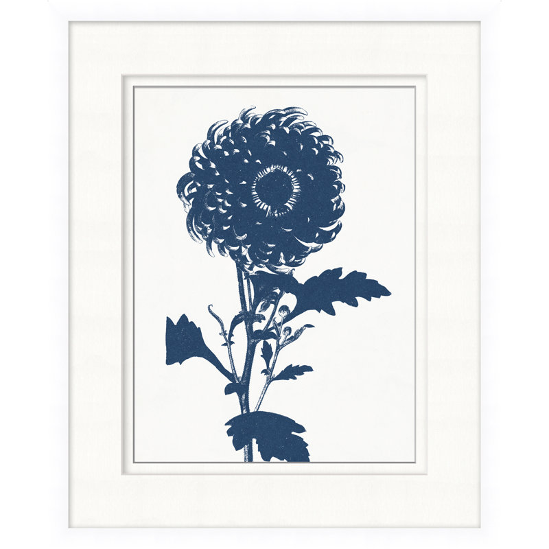 Navy Flower 2 Print
