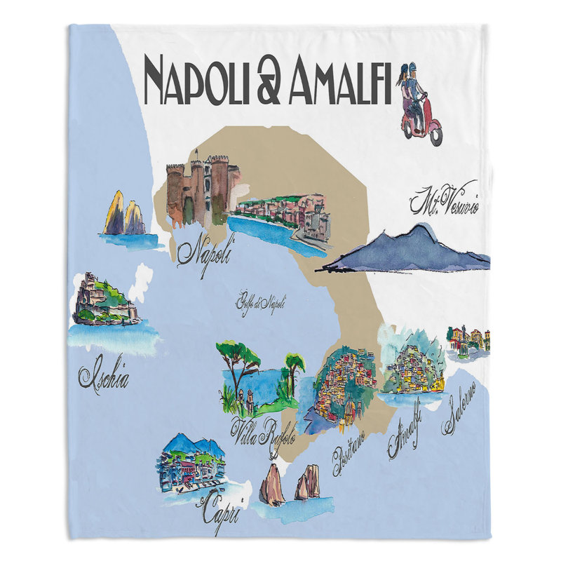  Couverture touristique Napal Amalfi, 68 po x 80 po