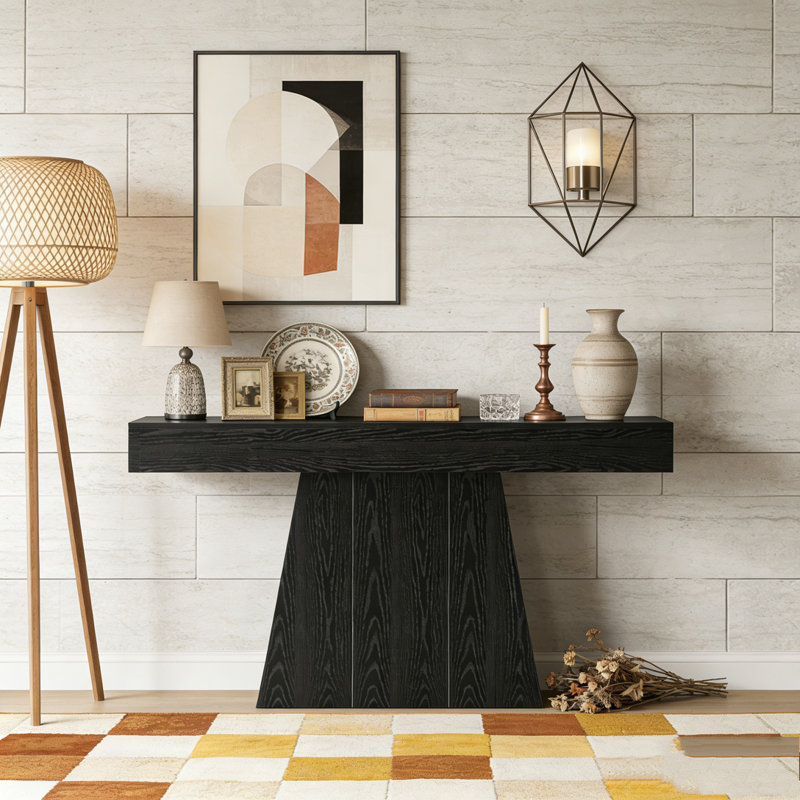 Table d'entrée avec table trapézoïdale Farmhouse Console