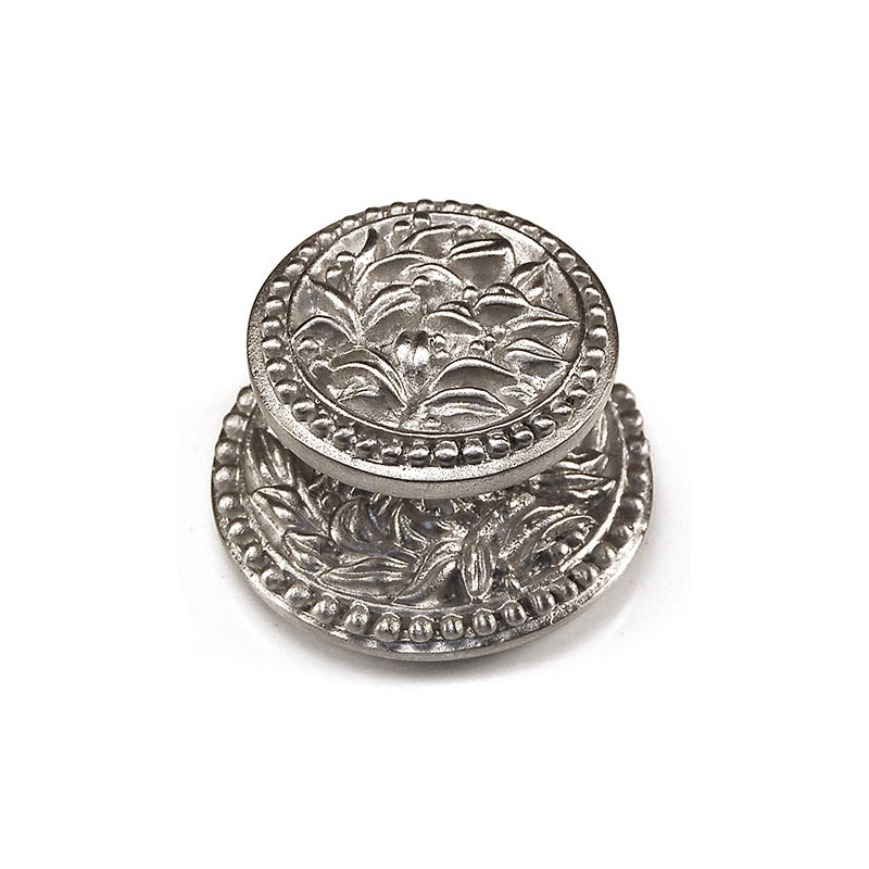 San Michele Mushroom Knob, Satin Nickel, 1.25" H x 1.25" W x 0.875" D