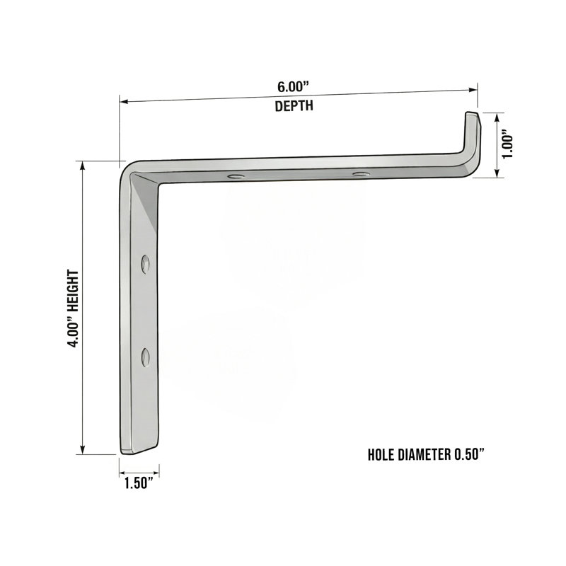 Support en forme de Z (ensemble de 4) Supports de tablette en métal robustes - Fabriqué aux États-Unis