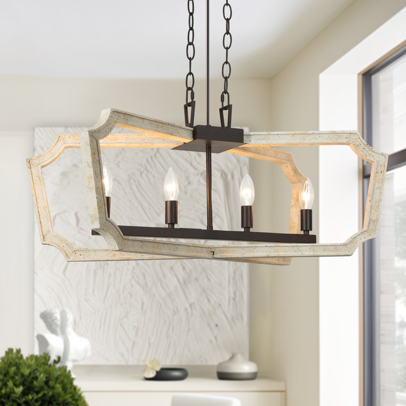 Luminaire suspendu pour îlot de cuisine 4 lumières Marcus