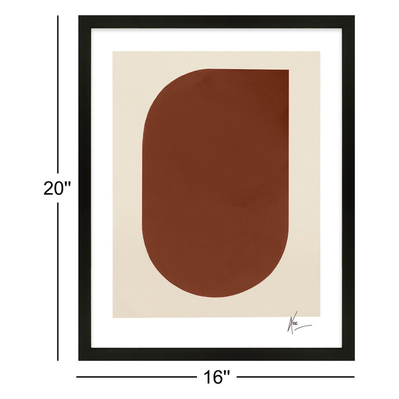 Keyhole 2 Painting by Lee Lessem, Black Framed, 20" H x 16" W x 1.25" D