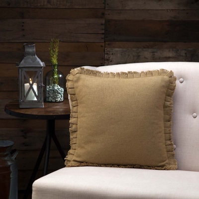 Solid Colour Cotton Reversible Throw Pillow