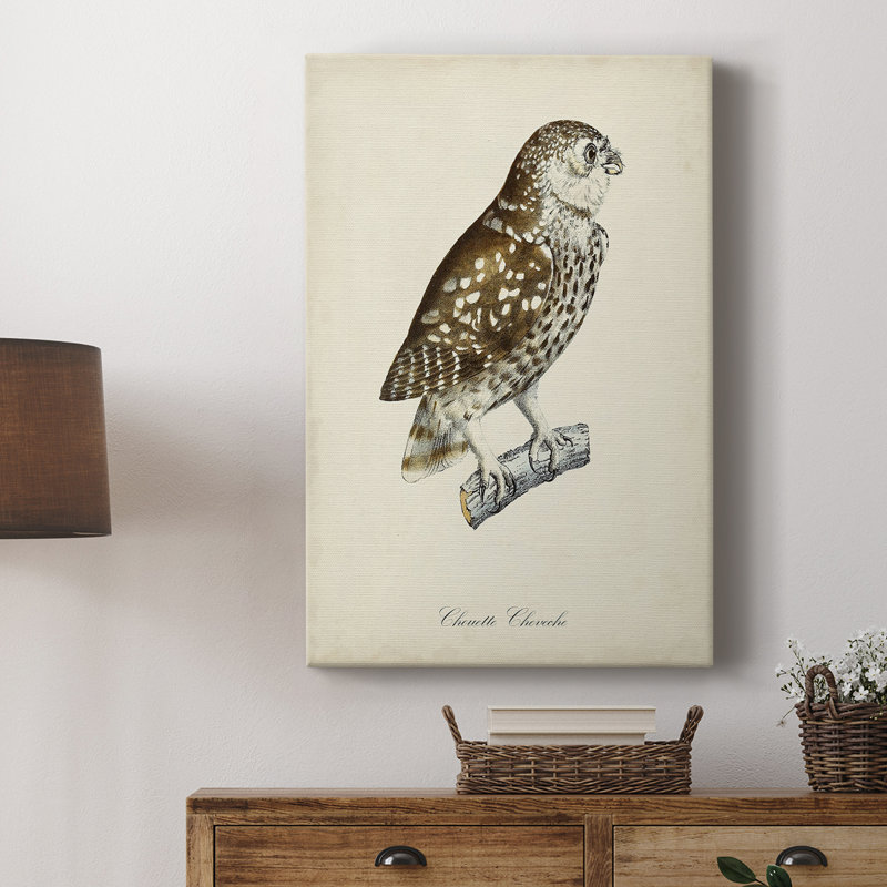 Chouettes françaises I - galerie sur mesure, H 18 po x l 12 po