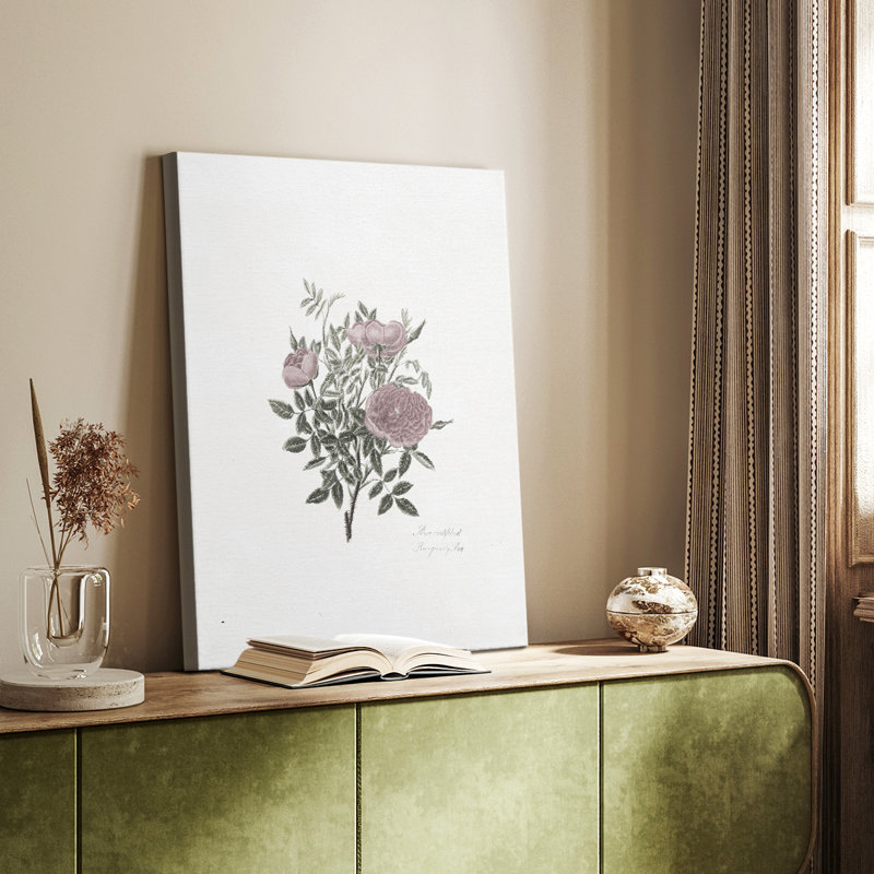 Imprimé floral rétro CXC - galerie enveloppée Cavas, H 27 po x l 18 po