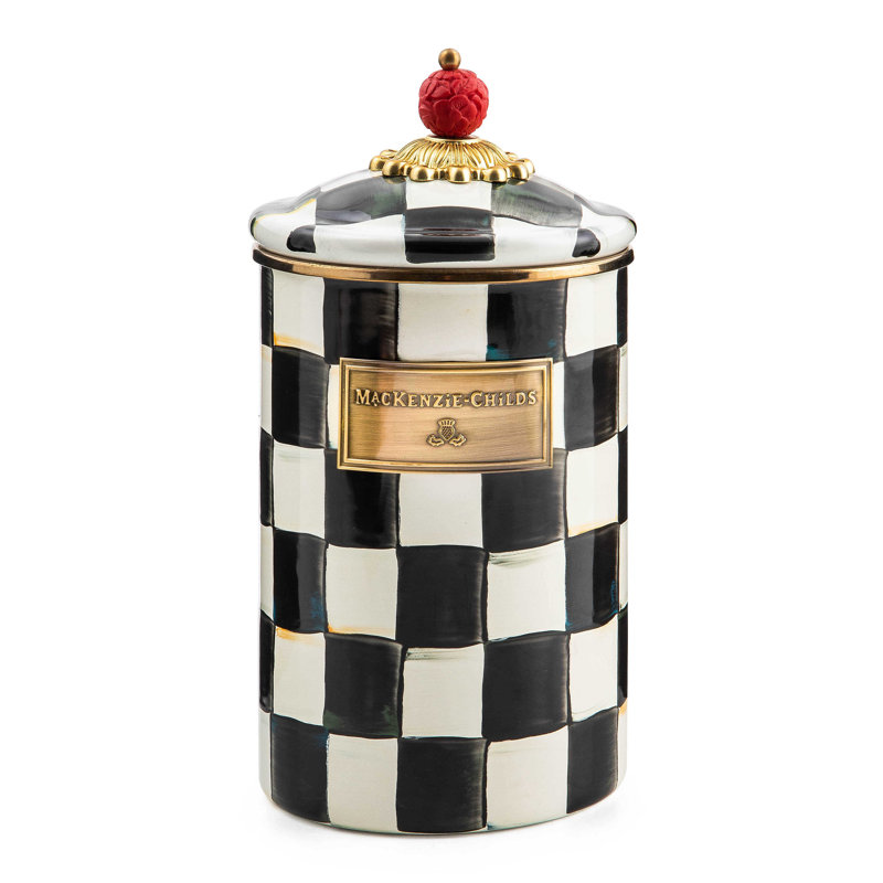 Courtly Check® Canister, 9.75" H x 5" W x 5" D