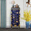Armoire à bijoux luxueuse avec motifs floraux et miroir rabattable-1658820965