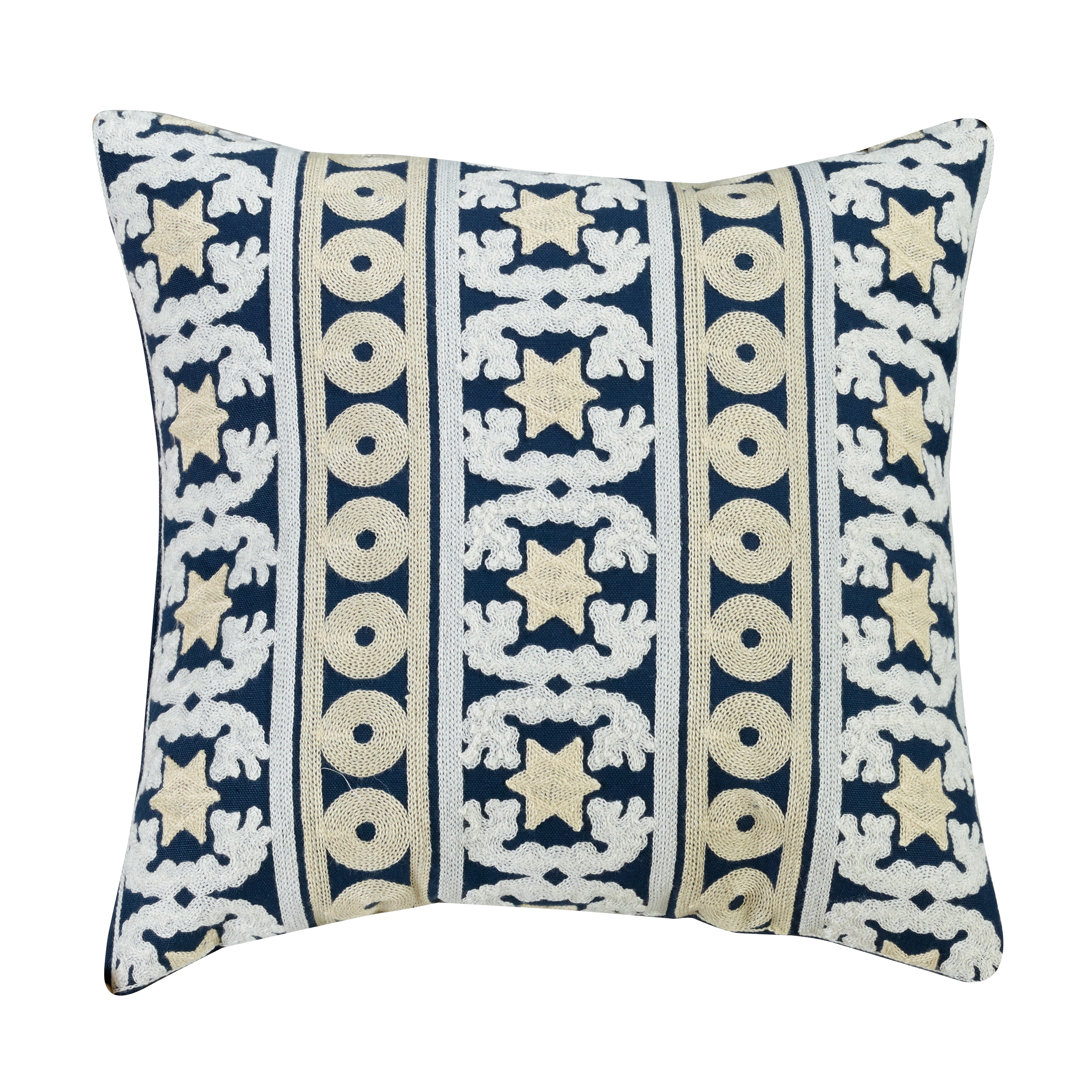 Taina Embroidered Indoor Cotton Throw Pillow Cover & Insert Elight Home