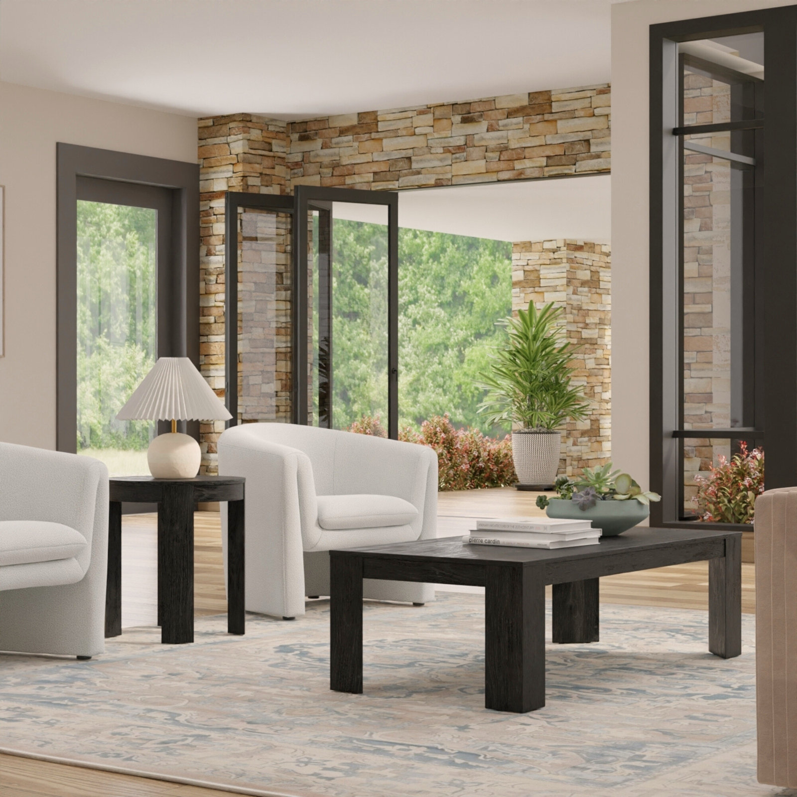 Payton 54" Coffee Table, Black