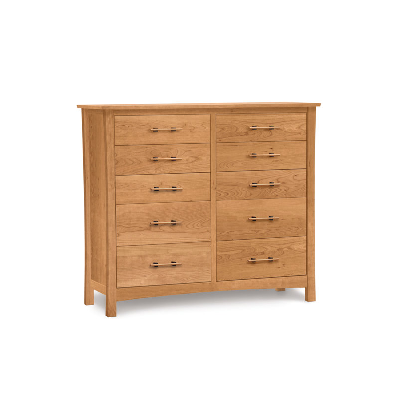 Commode 10 tiroirs Monterey, Cerise naturelle, Conventionnel