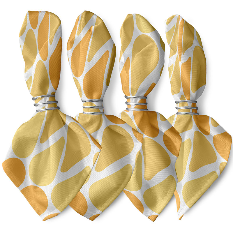 Ensemble de serviettes 4 pièces Synthia, Jaune