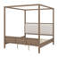 Modern Canopy Sleeping Platform Designed with a Softly Wrapped Headboard and a Sturdy Base Structure-129861534