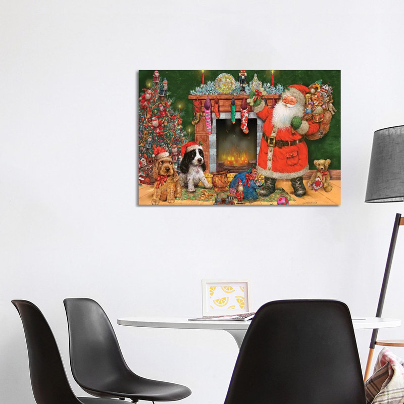 Good Dogs For Santa by Giordano Studios - Wrapped Canvas Print, 101.6 cm H x 66.04 cm W x 1.91 cm D