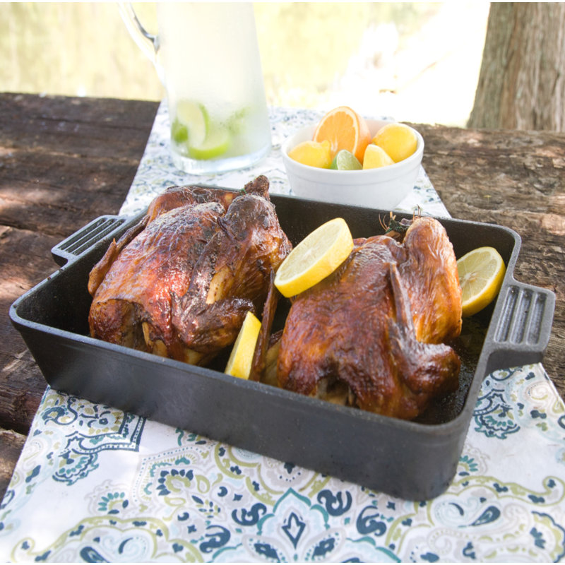 Bayou Classic Rectangle Cast Iron Baker Bakeware