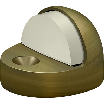 Deltana DSHP916U5 Dome Stop High Profile, Solid Brass in Antique Brass