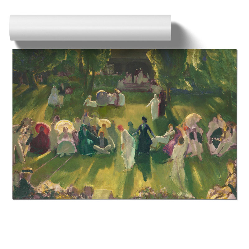 Tennis At Newport Vol.1 by George Bellows - No Frame Painting, 42cm H x 59cm W x 0.1cm D