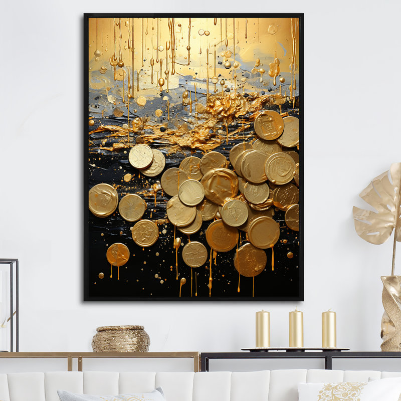 «Magic», art abstrait sur toile Popart I, H 32 po x l 16 po x P 1 po, Cadre flottant noir