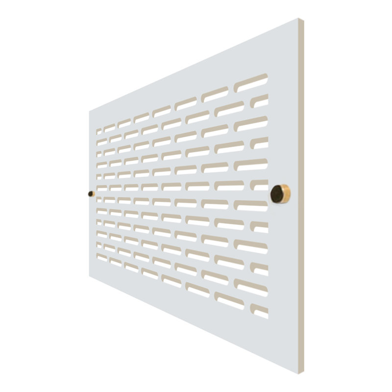 Registres muraux et de plafond Stellar Air White avec vis en laiton - 2 x 12 (ouverture de conduit) 4 x 14 - taille industrielle