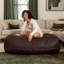 Repose-pieds Lino de la collection Atrium - Grand repose-pieds surdimensionné et chaise longue rembourrée de mousse - Similicuir-94343011