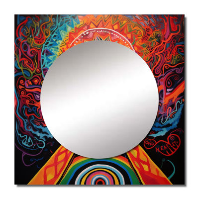 Nikoles - Buddhism Large Square Mirror For Wall Art Decor