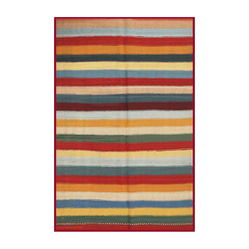 Striped Indoor Rug, Rectangle 4' x 6'