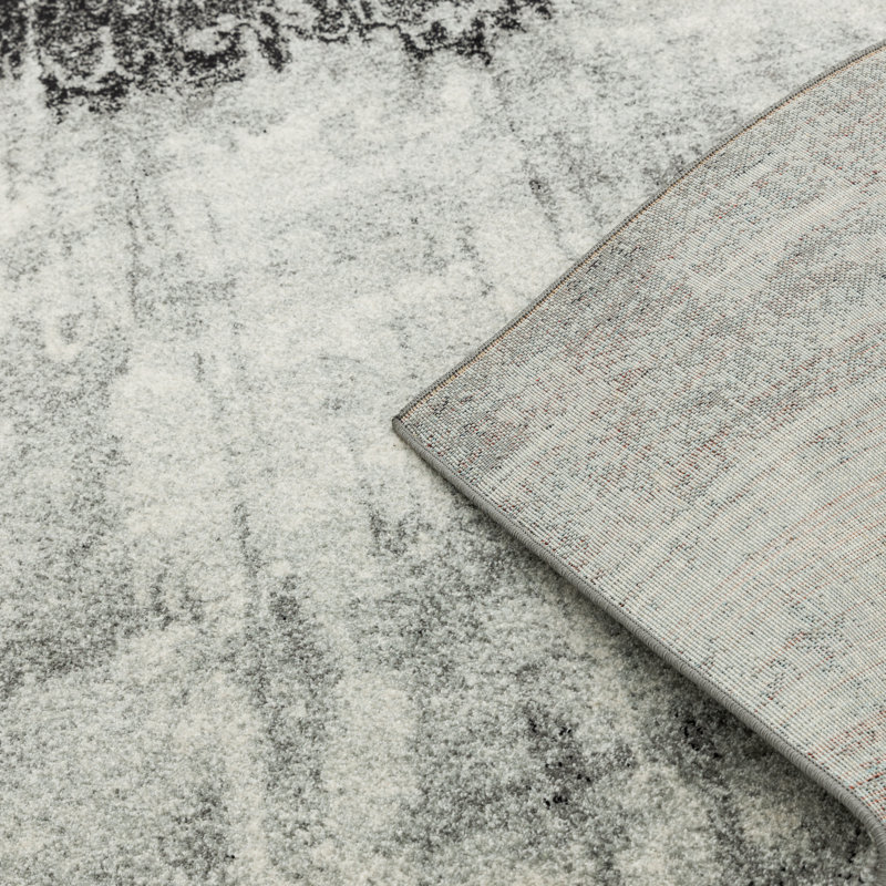 Abernathy Distress Grey Rug, Rectangle 120 x 170cm