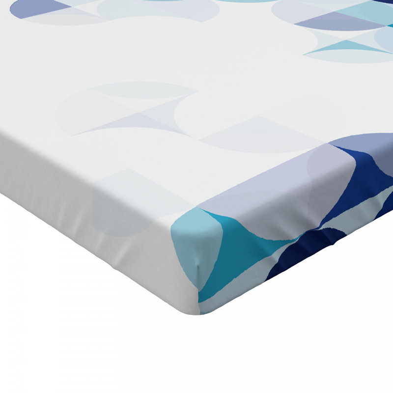 Microfiber Geometric Fitted Sheet, Twin Fitted Sheet