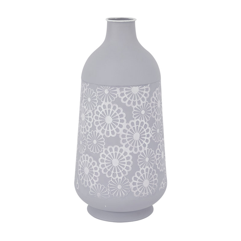 Vase de table en métal Arika, Gris