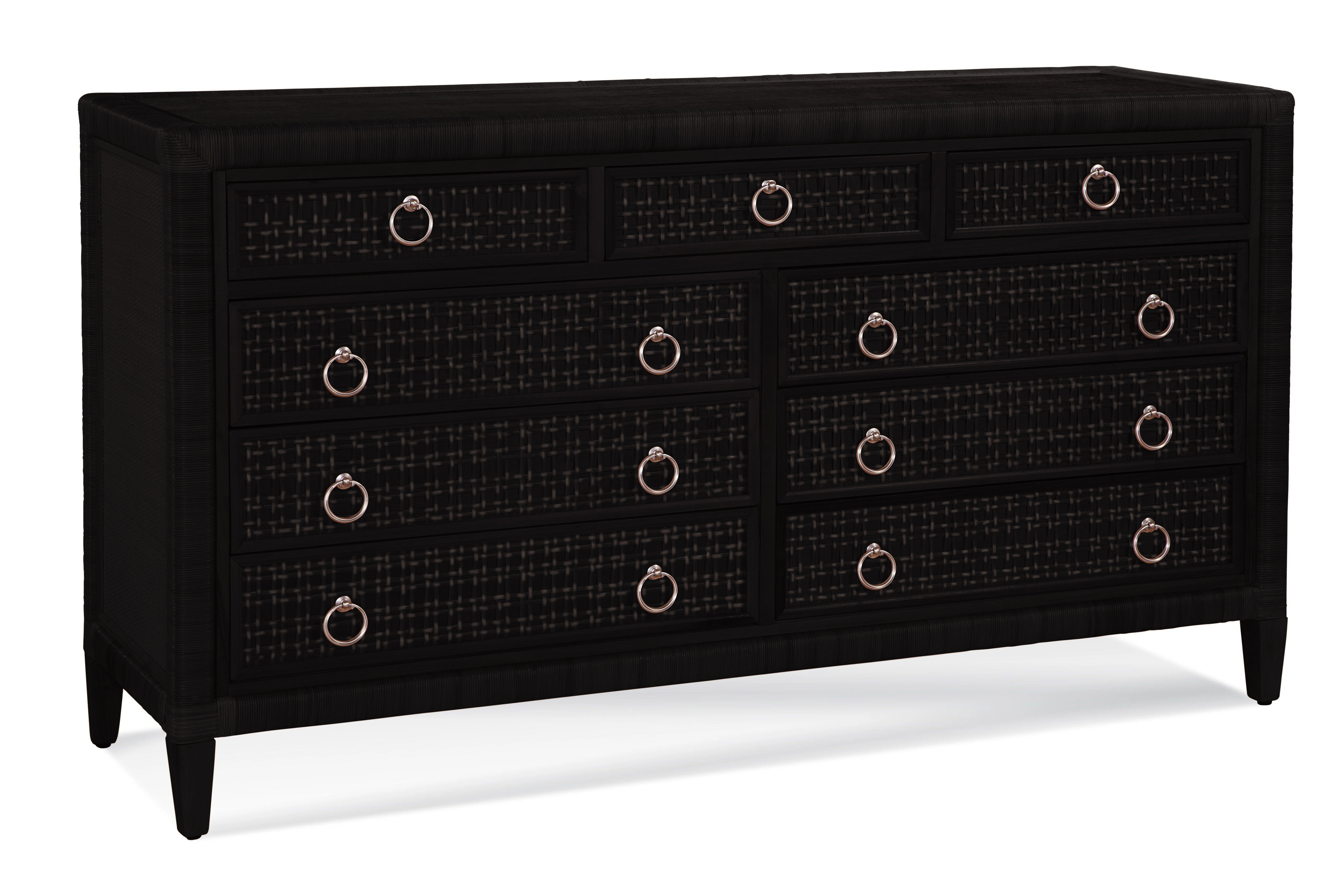 Monterey 9 Drawer Wicker Dresser