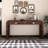 Wooden Entryway Table With Burl Veneer-718698865