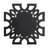 Gennine Modern Symmetrical Cut Pattern Wall Mirror