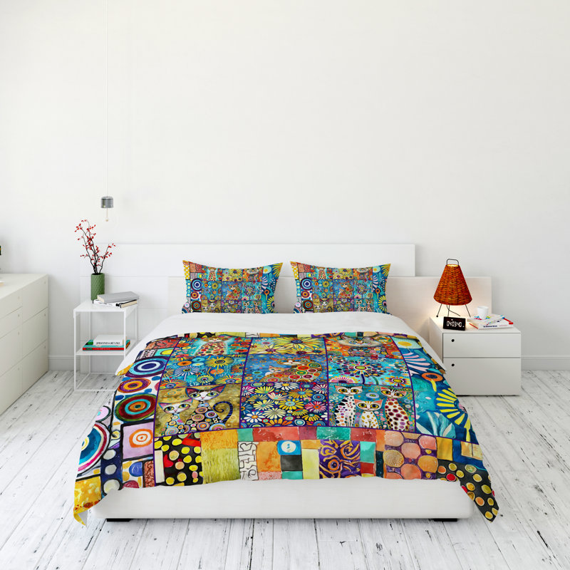 Modern & Contemporary Duvet Cover, Queen Duvet Cover + 2 Queen Shams