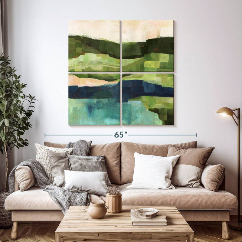 Patchwork pastoral I, H 45 po x l 45 po