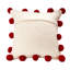 Housse de coussin en laine feutrée à la main Cream Pom Poms - 20 po-1405809229-1405809227