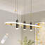 Luminaire suspendu moderne et chic en métal pour salle à manger - noir et or élégant